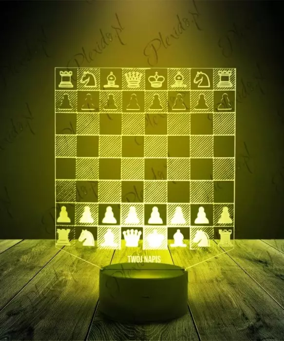 Lampka LED 3D Plexido Szachy - 1