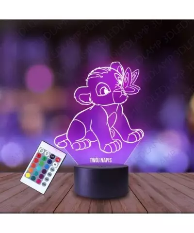 Lampka Nocna 3D LED LAMP Simba Lwiątko
