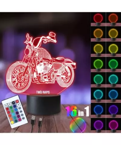 Lampka Nocna 3D LED LAMP Motor Harley-Davidson