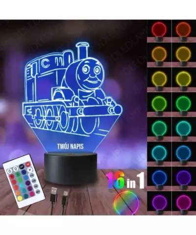 Lampka Nocna 3D LED LAMP Pociąg Tomek i Przyjaciele
