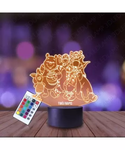 Lampka Nocna 3D LED LAMP Kubuś Puchatek i Przyjaciele