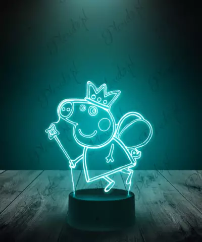 lampka_led_3d_plexido_świnka_peppa_wróżka