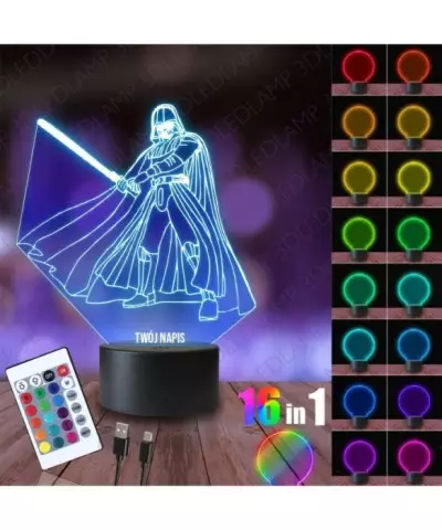 Lampka Nocna 3D LED LAMP Darth Vader Miecz
