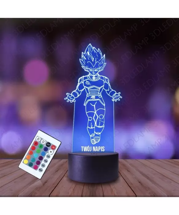 Lampka Nocna 3D LED LAMP Vegeta Dragon Ball Moc