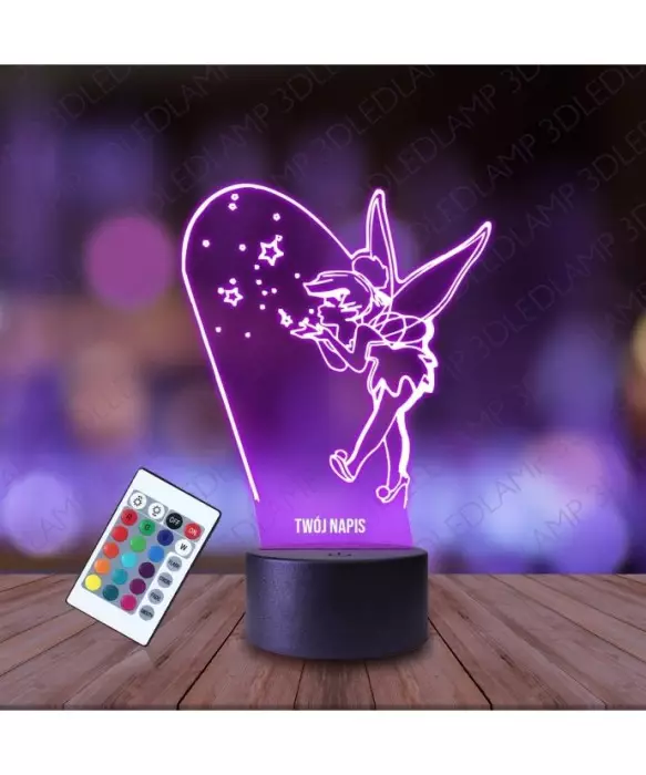 Lampka Nocna 3D LED LAMP Księżniczka Dzwoneczek