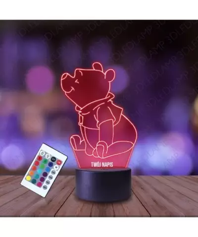 Lampka Nocna 3D LED LAMP Kubuś Puchatek Miś