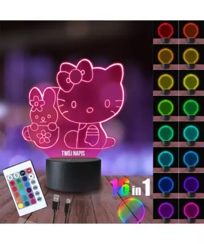 Lampka Nocna 3D LED LAMP HELLO KITTY MUM KID MAMA