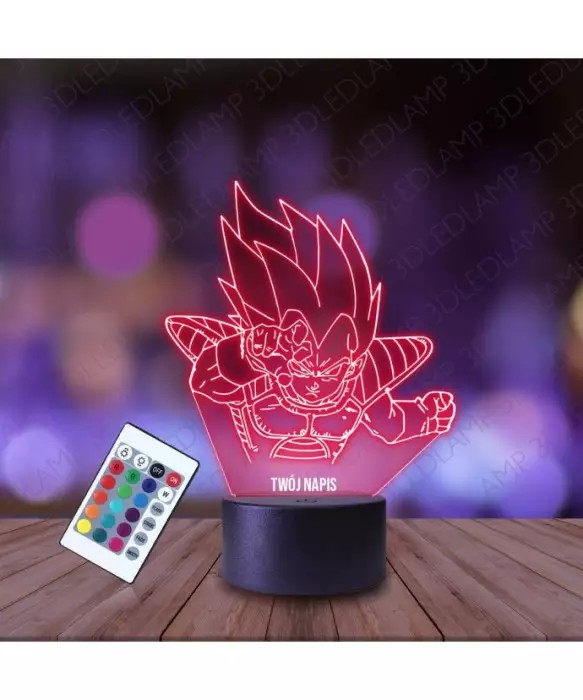 Lampka Nocna 3D LED LAMP Vegeta Dragon Ball