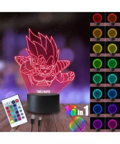 Lampka Nocna 3D LED LAMP Vegeta Dragon Ball