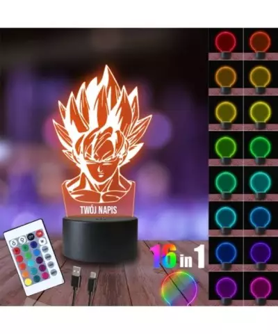 Lampka Nocna 3D LED LAMP Son Goku Dragon Ball