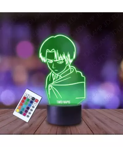 Lampka Nocna 3D LED LAMP Atak Tytanów Mikasa Ackermann