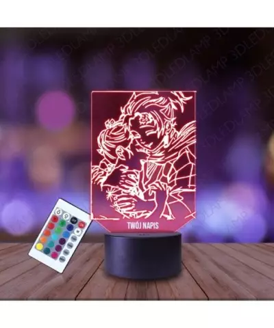Lampka Nocna 3D LED LAMP Demon Slayer Postacie