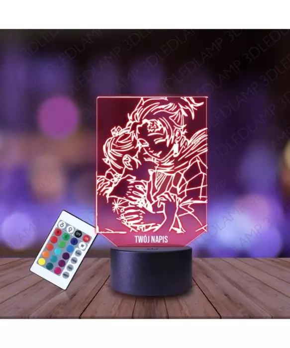 Lampka Nocna 3D LED LAMP Demon Slayer Postacie