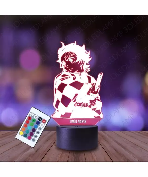 Lampka Nocna 3D LED LAMP Demon Slayer Tanjiro Kamado