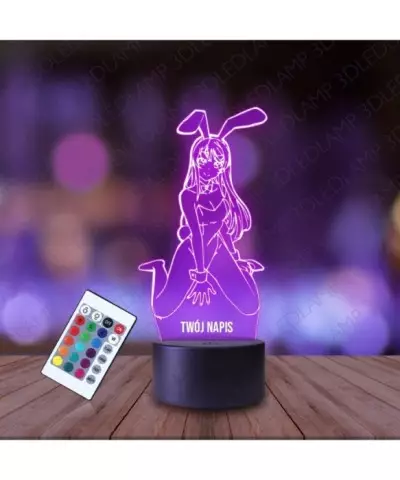 Lampka Nocna 3D LED LAMP Mai Waifu Seishun Sakurajima Bunny