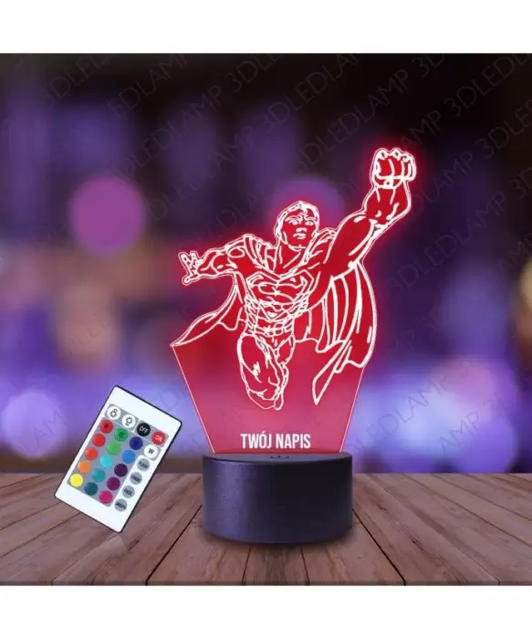 Lampka Nocna 3D LED LAMP Superman Postać