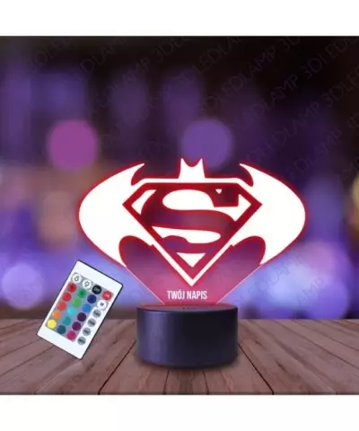 Lampka Nocna 3D LED LAMP Superman Batman