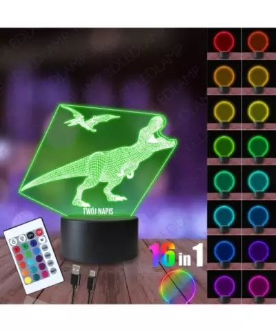 Lampka Nocna 3D LED LAMP Park Jurajski Dinozaur
