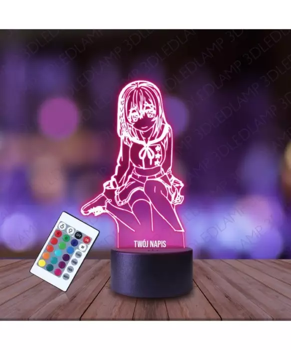 Lampka Nocna 3D LED LAMP Mai Waifu Mai Wakahara