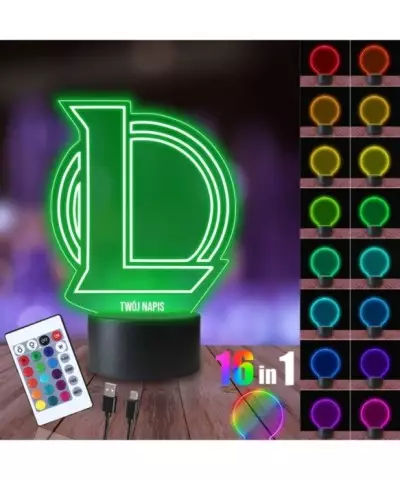 Lampka Nocna 3D LED LAMP League of Legends Logo