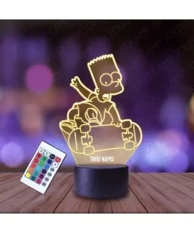 Lampka Nocna 3D LED LAMP Bart Simpson