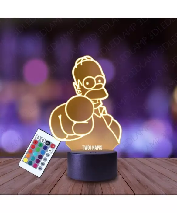 Lampka Nocna 3D LED LAMP Simpsonowie Homer