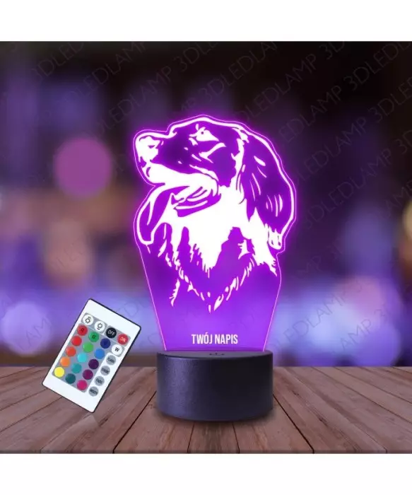 Lampka Nocna 3D LED LAMP Pies Seter Irlandzki