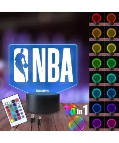Lampka Nocna 3D LED LAMP Koszykówka NBA