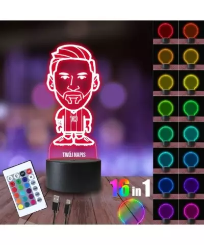 Lampka Nocna 3D LED LAMP Leo Messi