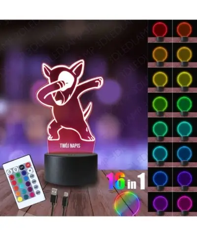 Lampka Nocna 3D LED LAMP Pies Dabujący