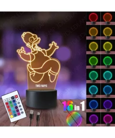 Lampka Nocna 3D LED LAMP Homer Simpsonowie