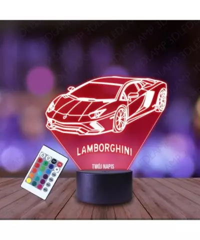 Lampka Nocna 3D LED LAMP Samochód Lamborghini