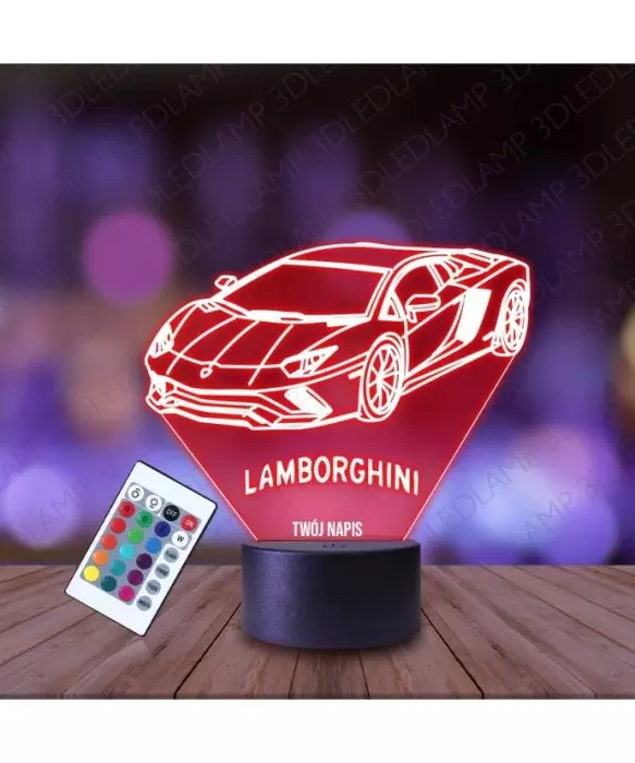 Lampka Nocna 3D LED LAMP Samochód Lamborghini