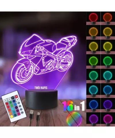 Lampka Nocna 3D LED LAMP Motor Honda