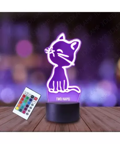 Lampka Nocna 3D LED LAMP Mały Kotek