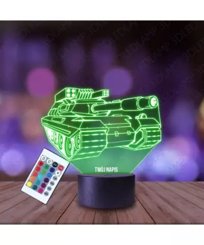 Lampka Nocna 3D LED LAMP Czołg