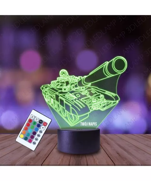 Lampka Nocna 3D LED LAMP Czołg T54 Leopard