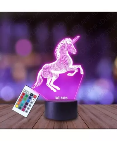 Lampka Nocna 3D LED LAMP Jednorożec Galop