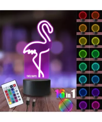 Lampka Nocna 3D LED LAMP Flaming