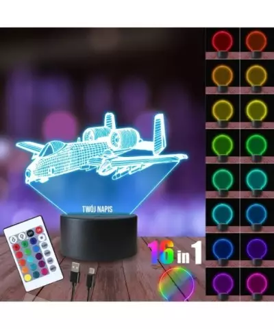 Lampka Nocna 3D LED LAMP Myśliwiec A10