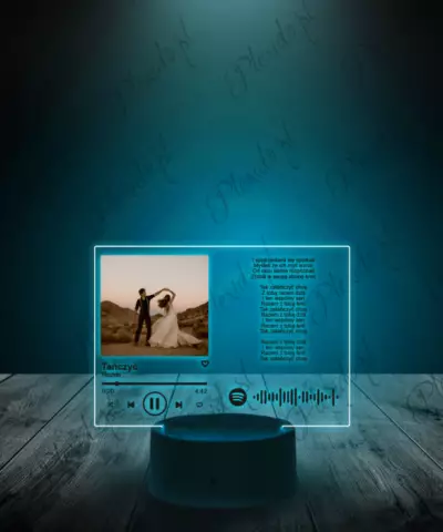 Ramka Spotify Miłosna Piosenka na Szkle Tekst Piosenki - 2