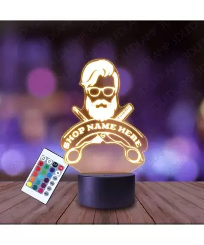 Lampka Nocna 3D LED LAMP Barber Fryzjer