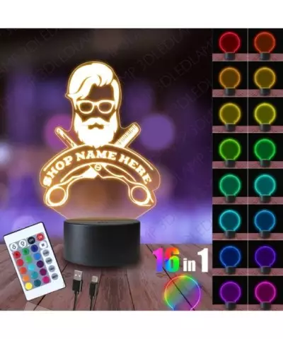 Lampka Nocna 3D LED LAMP Barber Fryzjer