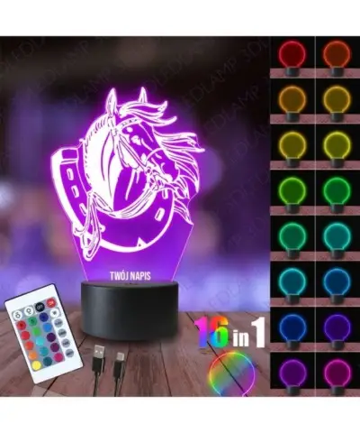 Lampka Nocna 3D LED LAMP Stadnina Klub Jeździecki