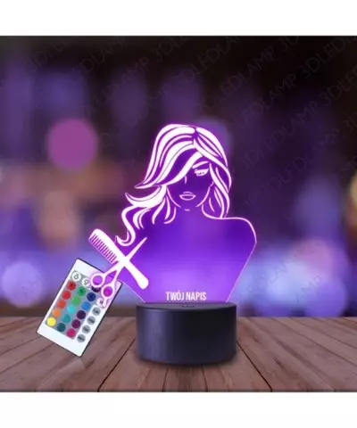 Lampka Nocna 3D LED LAMP Salon Fryzjerski