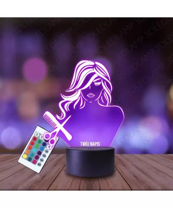 Lampka Nocna 3D LED LAMP Salon Fryzjerski