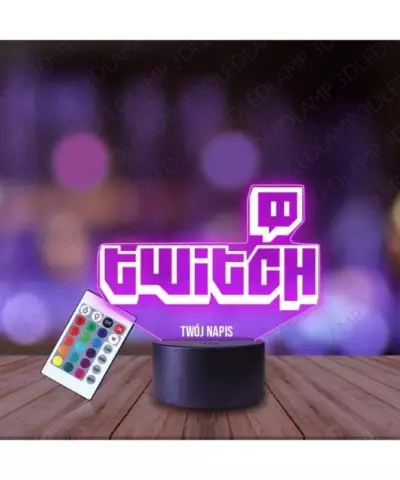 Lampka Nocna 3D LED LAMP Twitch Logo