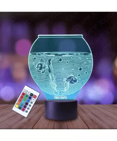 Lampka Nocna 3D LED LAMP Akwarium Rybki
