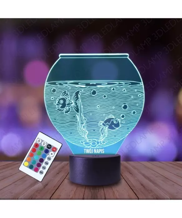 Lampka Nocna 3D LED LAMP Akwarium Rybki