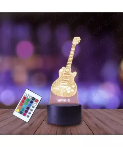Lampka Nocna 3D LED LAMP Gitara Elektryczna